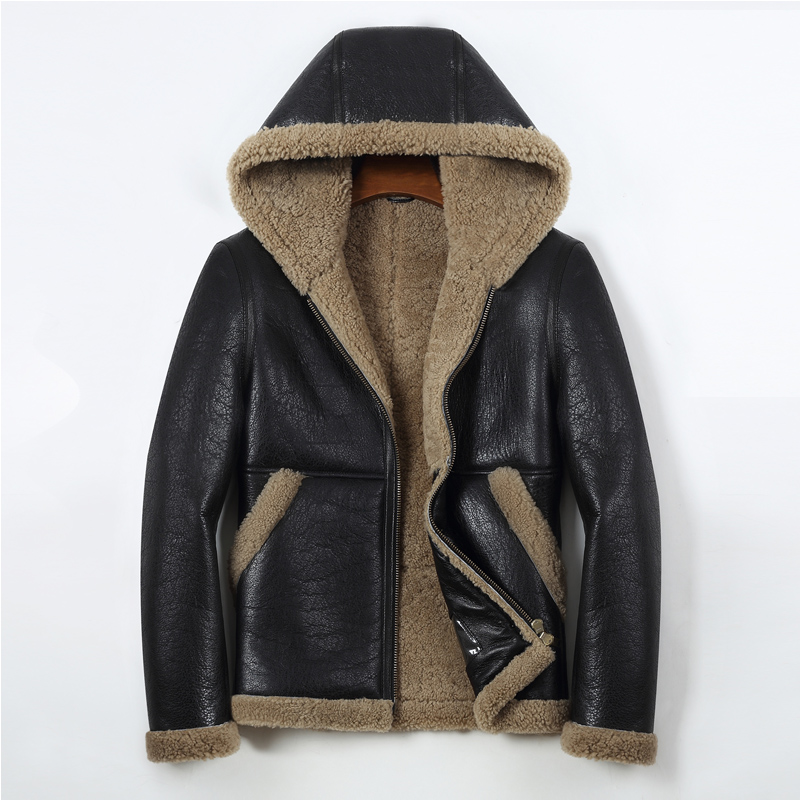 新连帽皮毛一体男皮衣夹克原生态外套真皮衣皮草羊毛羊羔毛羊剪绒,淘宝优惠券,粉丝福利购,淘宝优惠卷