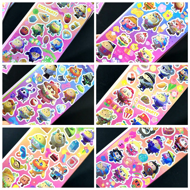 500贴蛋仔派对皮肤贴纸儿童卡通小女孩玩具手帐咕卡装饰标签贴画