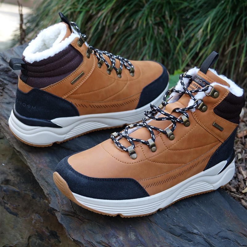 官网同步！外贸原单冬季加绒保暖实心底大棉鞋雪地靴防水中邦男鞋,淘宝优惠券,粉丝福利购,淘宝优惠卷