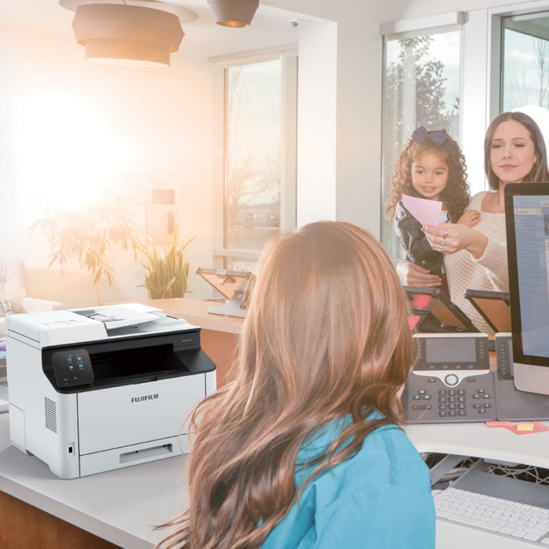 富士施乐彩色激光打印机办公用Apeos C328dw无线wifi复印一体机