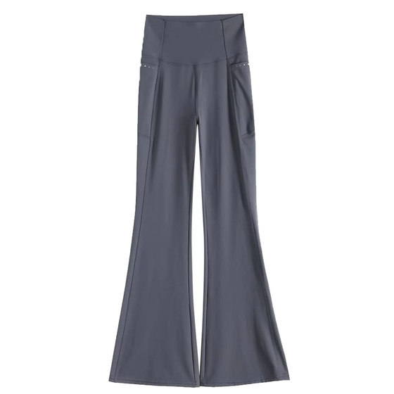 Double pocket micro-flared shark pants for women's outer wear 2025 new style