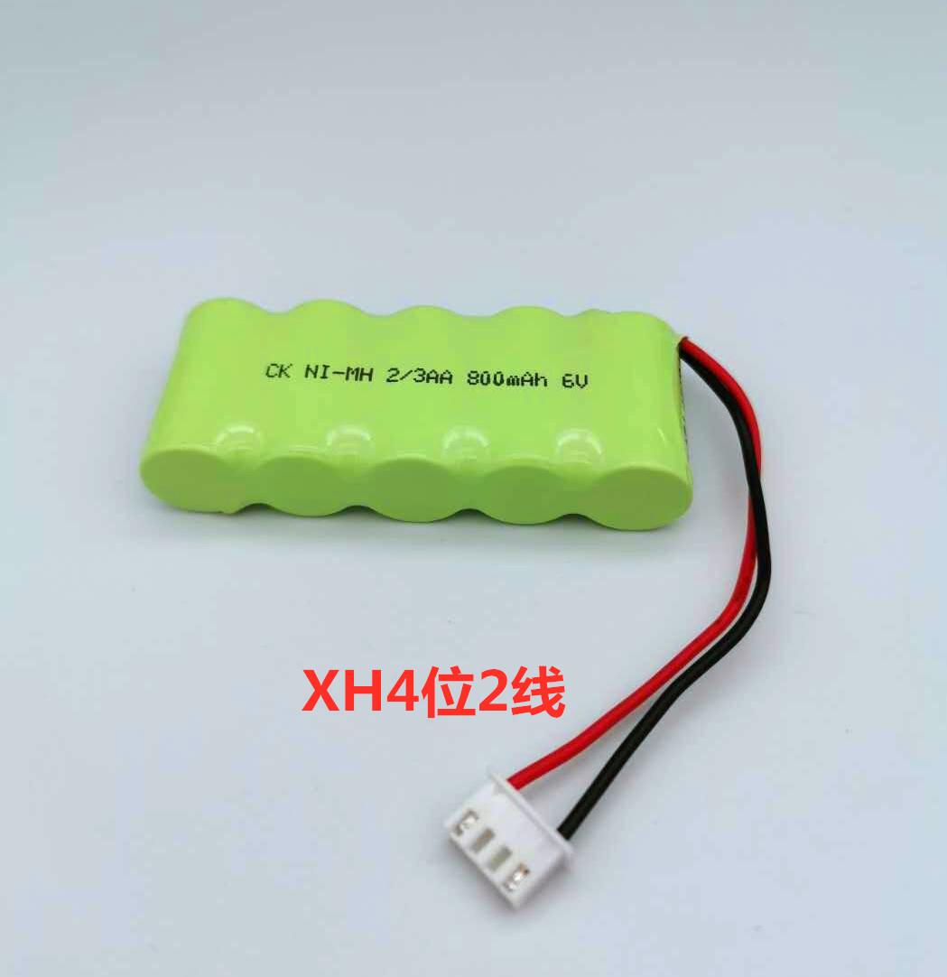 里氏硬度计电池 NI-MH 5*2/3AA600mAh 6V 镍氢充电电池组各种插头 - 图1