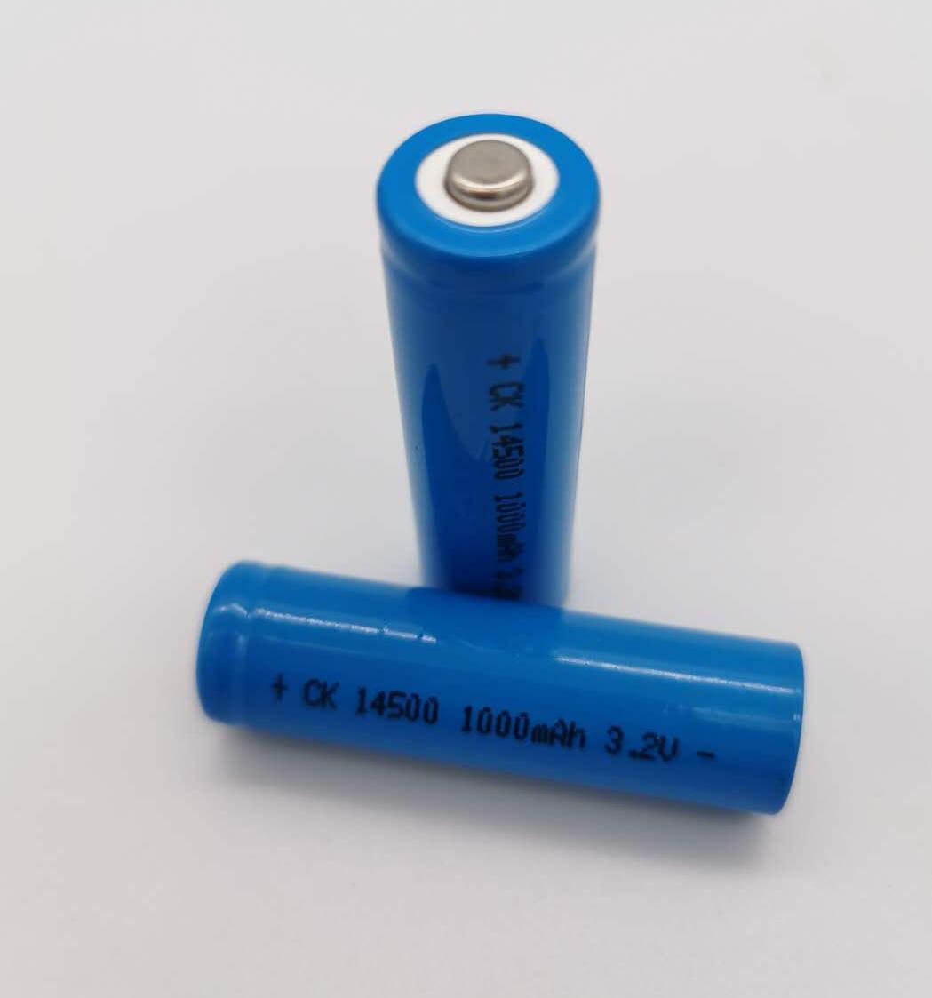 创科14500磷酸铁锂电池5号14500 3.2V 500 1000mAh ETC充电锂电池 - 图0