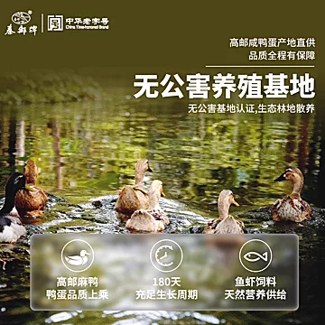 秦邮牌！高邮咸鸭蛋55gX20枚[8元优惠券]-寻折猪