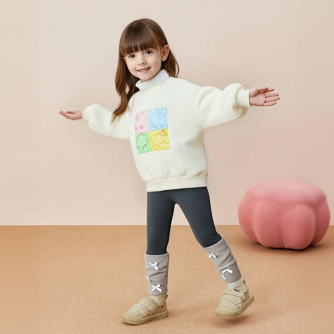 笛莎官方旗舰女童打底裤冬季新款儿童宝宝童装裤子保暖洋气加厚,淘宝优惠券,粉丝福利购,淘宝优惠卷