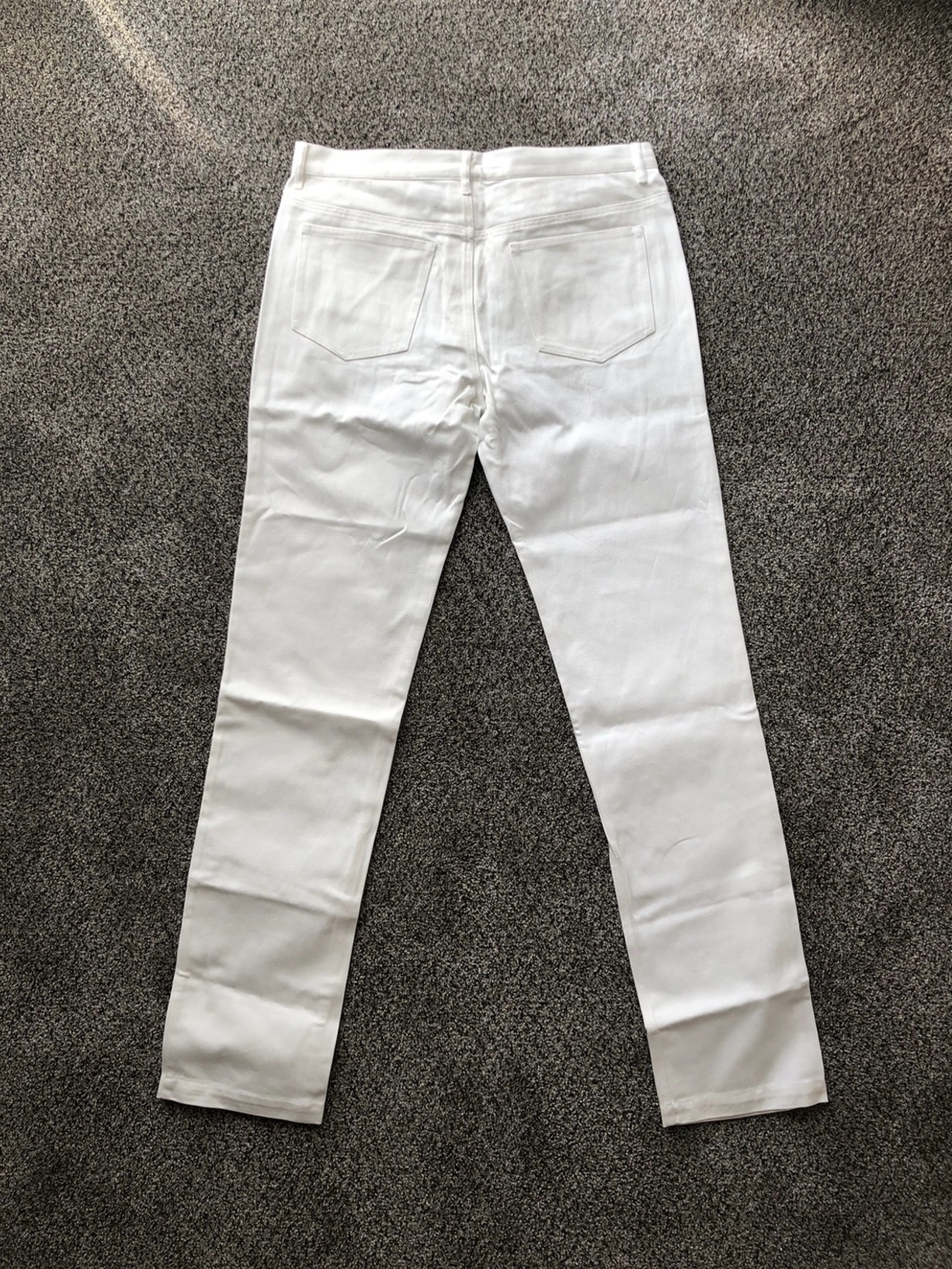 【现货】Revenge Embroidered Denim Jeans纯白刺绣牛仔裤直筒裤-图0