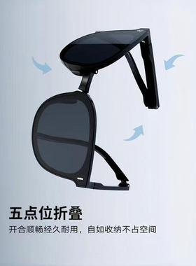 凯丽日本品质折叠偏光太阳镜时尚高级防刺眼防紫外线小巧便携墨a7