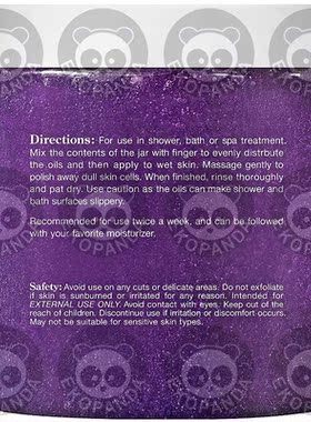 MAJESTIC PURE Lavender Oil Body Scrub, 10 oz