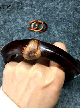 双龙头老黑藤手镯粗款毕业款复古