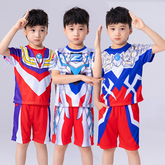 Genuine ultraman clothes boys summer suit