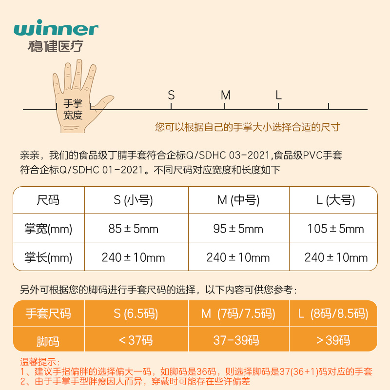 稳健食品级一次性手套PVC丁腈乳胶透明厨房专用防护橡胶防水洗碗 - 图1