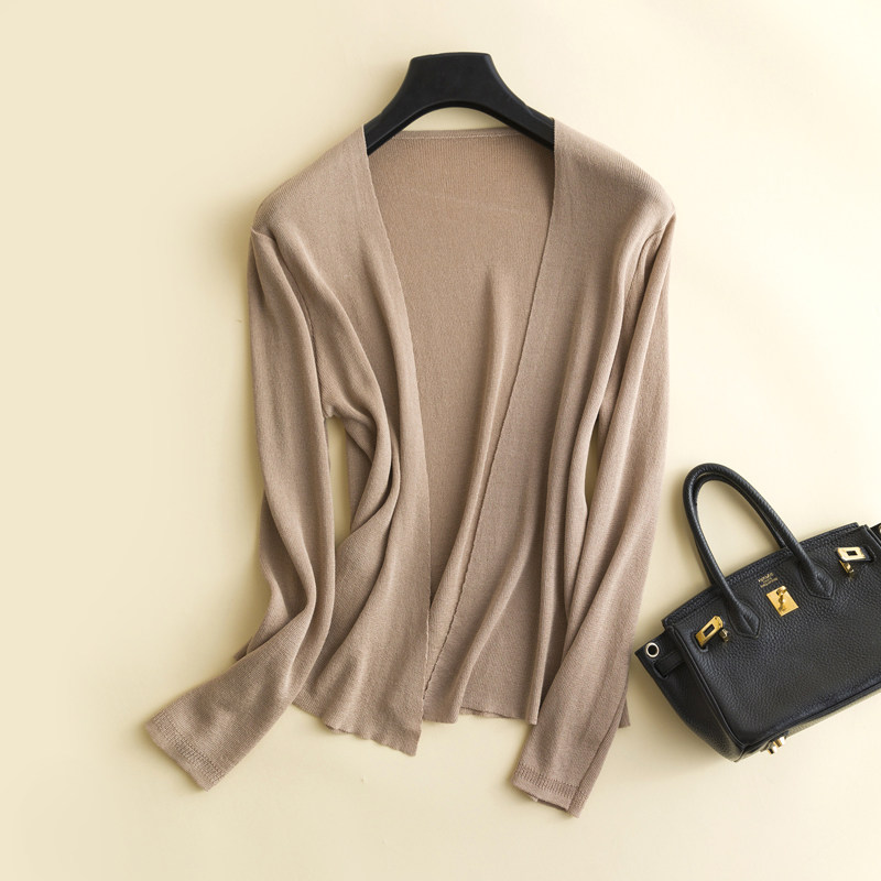 冰丝针织开衫春夏外搭小披肩防晒衣 屋曼毛针织衫