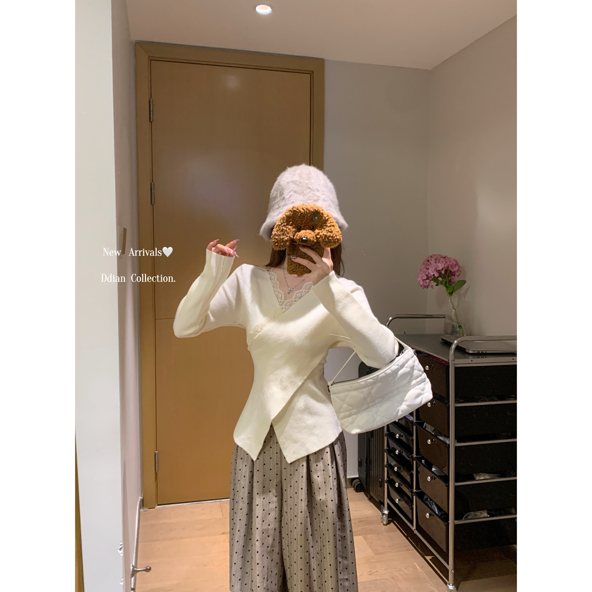 哺乳上衣秋冬交叉v领蕾丝长袖针织显瘦产后辣妈款外出喂奶服毛衣,淘宝优惠券,粉丝福利购,淘宝优惠卷