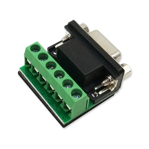 z-tek力特RS485接线柱RS422接线板RS232接线端子DB9针免焊接头TTL接线器6Pin盒装6位ztek端子台9孔母头ZY270 - 图1