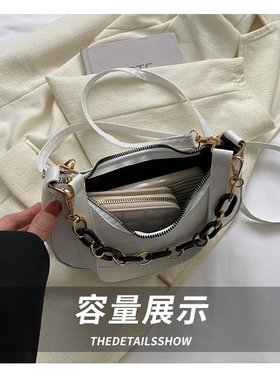 2026女PU纯色白色黑色红色黄色卡其色绿色拉链手提包斜挎包单肩包