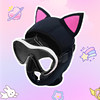 Knight cartoon cat diving hat face kini