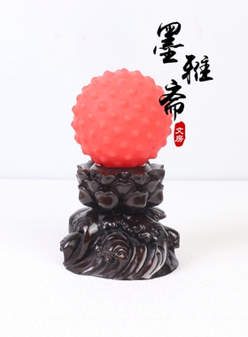 可旋转展示木托黑檀莲花底座