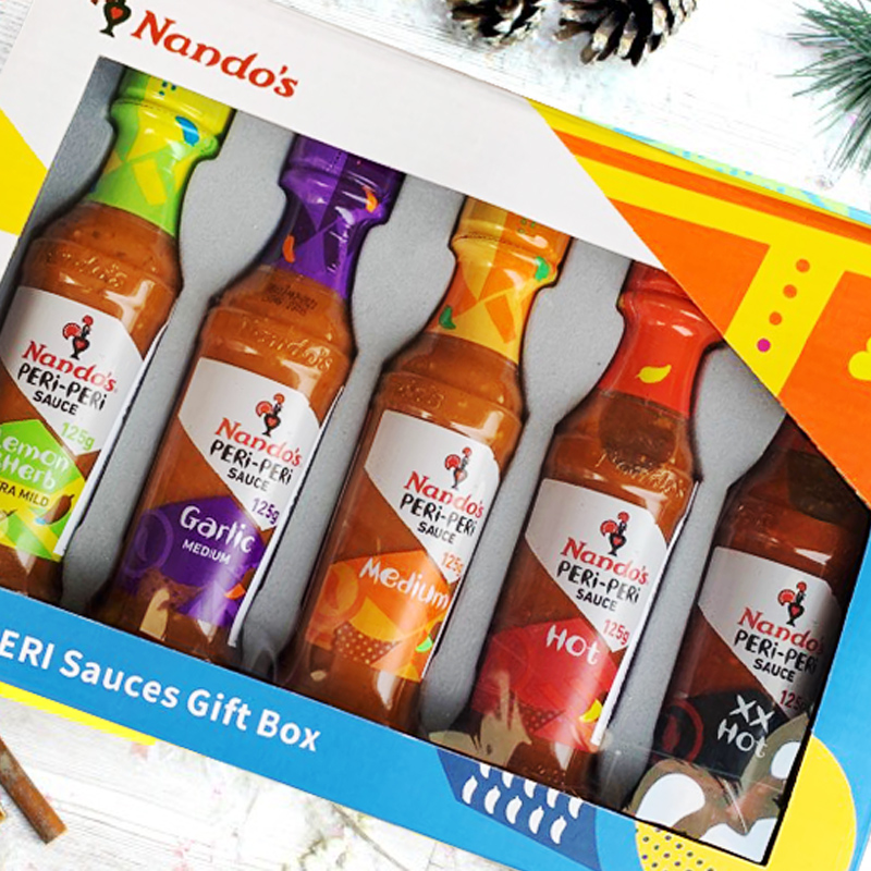 英国nando's酱Nandos Peri Sauce南逗辣酱烤鸡烧烤辣椒酱礼盒包装 - 图1