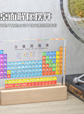 生日礼物化学元素彩色印刷周期表