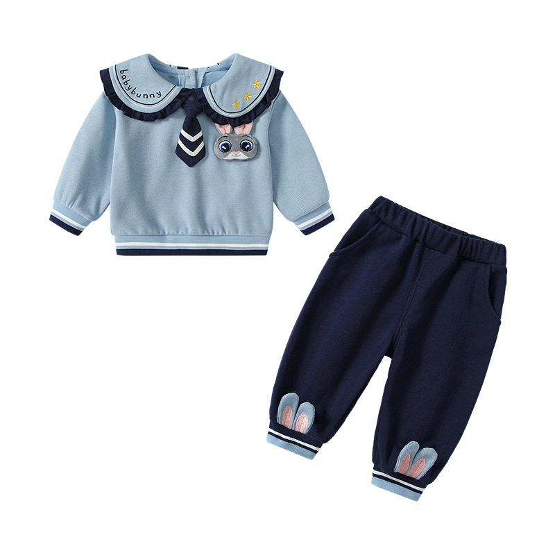 撤柜专区秋兔子警官儿童套装女两件套学院风卫衣一岁宝宝衣服套装,淘宝优惠券,粉丝福利购,淘宝优惠卷