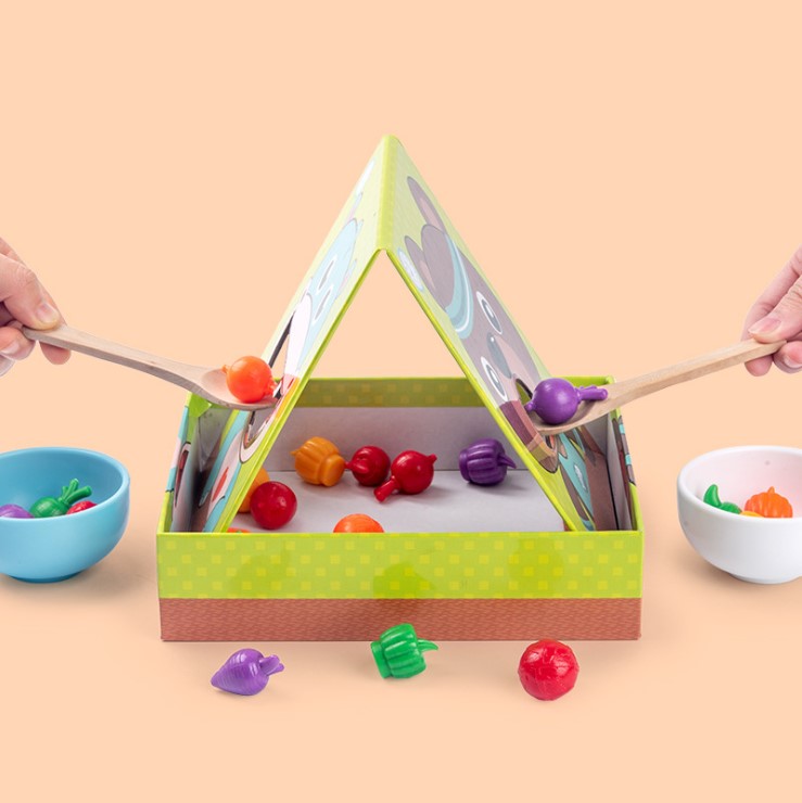 婴儿童1一2岁宝宝筷子喂食蒙氏精细动作训练教具桌面早教益智玩具-图2