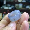 Hotan jade seed material blue and white card 19 large circle ring retro style ring jade ring cultural play beads running circle pendant