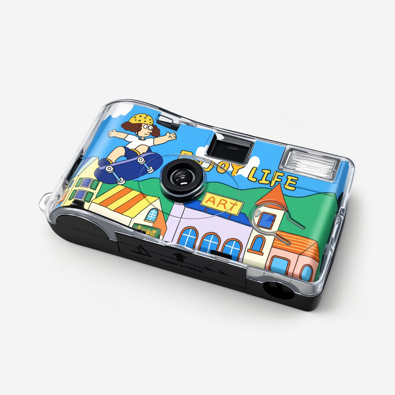 一次性胶片相机半格插画傻瓜胶卷入门相机带闪光灯学生生日礼物 - 图2