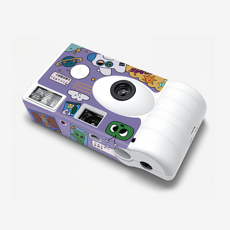 一次性胶片相机半格插画傻瓜胶卷入门相机带闪光灯学生生日礼物 - 图1