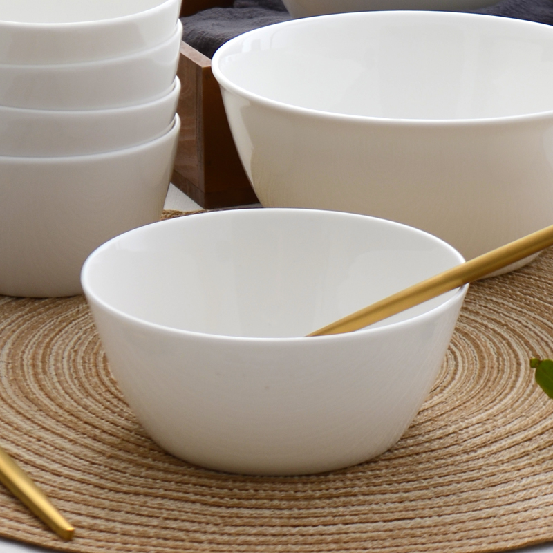 骨瓷碗日式韩式4.5寸东洋碗深碗面碗米饭碗饭碗陶瓷餐具桌面碗7寸 - 图1