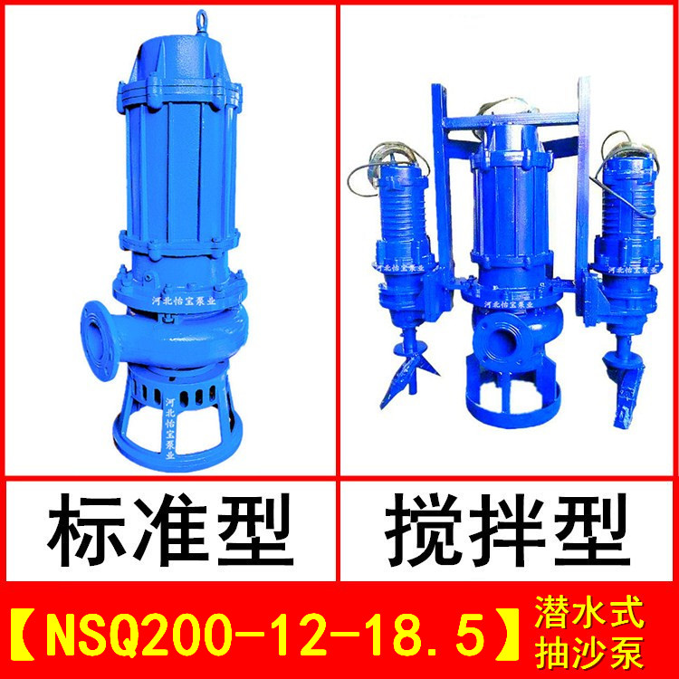 NSQ200-12-18.5潜水抽沙泵吸沙泵砂浆泵清淤泥浆泵污泥排污泵6寸-图1