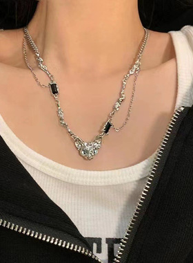 嘻哈潮流四芒星钛钢不掉色项链