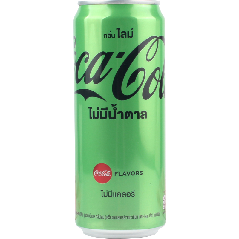 泰国进口Coca－Cola/青柠味无糖可口可乐碳酸汽水饮料325ml*2罐装 - 图3