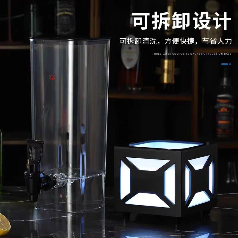 发光酒炮扎啤桶果酒精酿啤酒桶3升带龙头酒具酒吧KTV夜场网红酒桶 - 图2