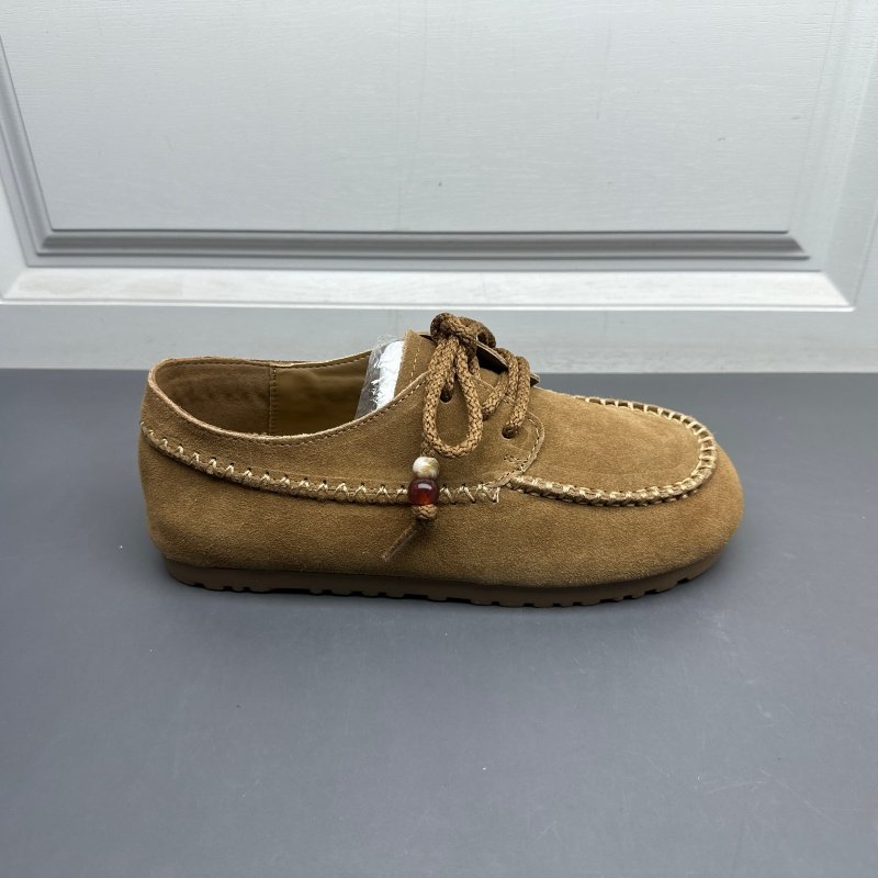 撤柜断码处理真皮勃肯鞋女2025年新款复古平底舒适系带时尚休闲鞋,淘宝优惠券,粉丝福利购,淘宝优惠卷