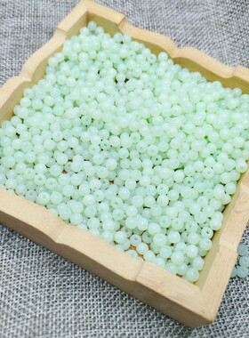 500颗 淡绿色 4mm仿玉珠 玻璃珠 diy簪子材料流苏耳饰配件 穿珠