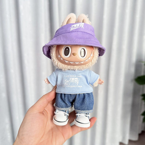 49一二三代钥匙扣Labubu衣服挂件拉布布娃衣林俊杰JJ演唱会可爱萌 - 图2