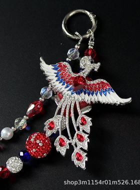 49彩色凤凰重工款钻球满钻手机链串珠重工富婆链重工时尚爆款包链