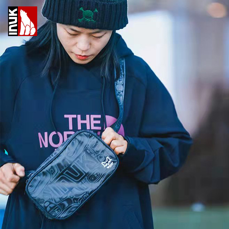 inuk胡来联名款腰包女潮流男斜挎包 inuk胸包