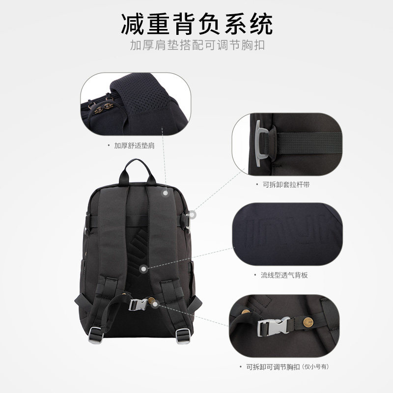 Inuk新款通勤商务双肩包女女电脑包大容量旅行书包男轻便双肩背包,淘宝优惠券,粉丝福利购,淘宝优惠卷