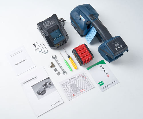 手提电动打包机配件大全V2电池收熔接板齿拉紧轮电机切刀维修零件 - 图2