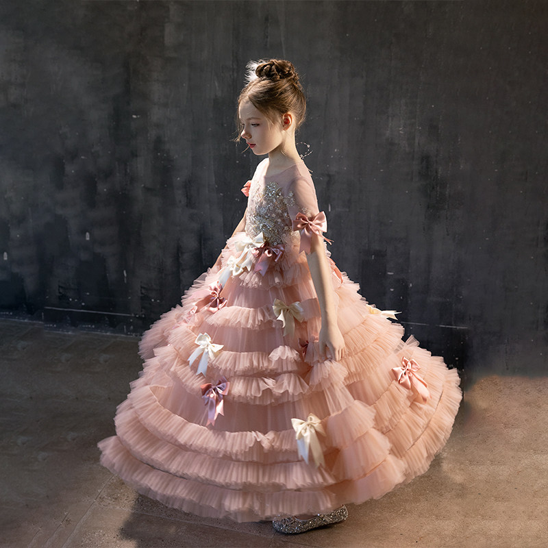 女童轻奢儿童礼服公主裙生日花童走秀主持洋气小众钢琴演奏演出服,淘宝优惠券,粉丝福利购,淘宝优惠卷