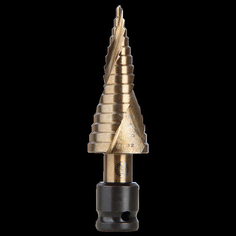 宝塔钻头电动扳手专用开孔扩孔器风炮转换头多功能阶梯塔形钻头