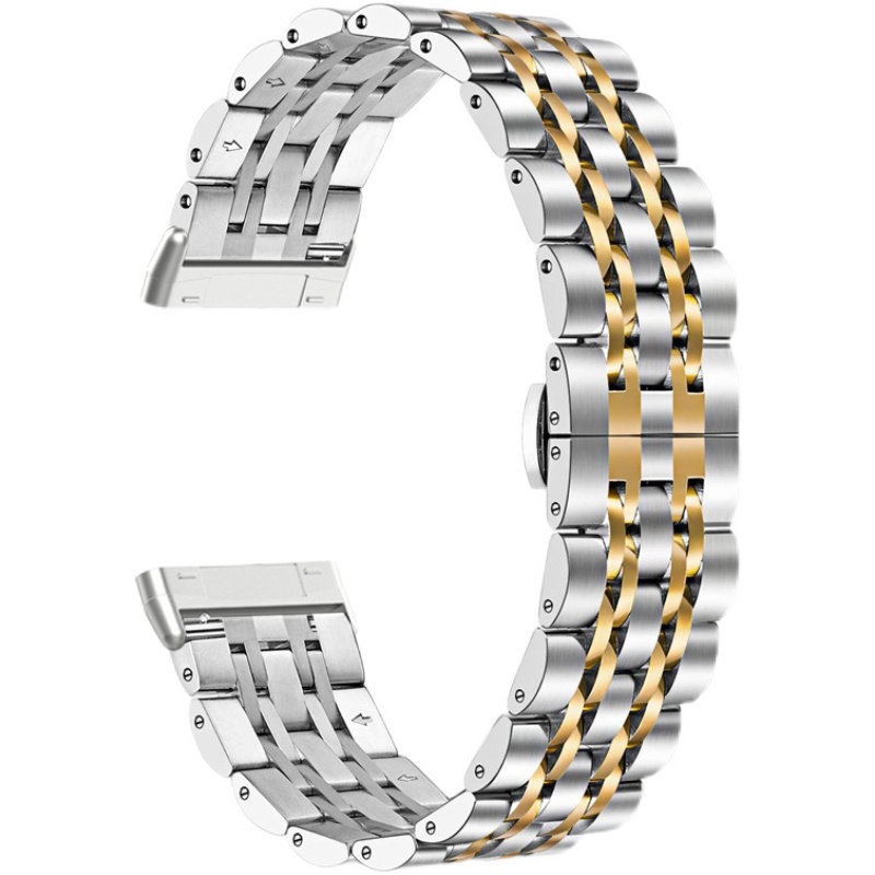 适用Fitbit versa/versa2/versa3/4/sense不锈钢金属表带七珠钢带 - 图3