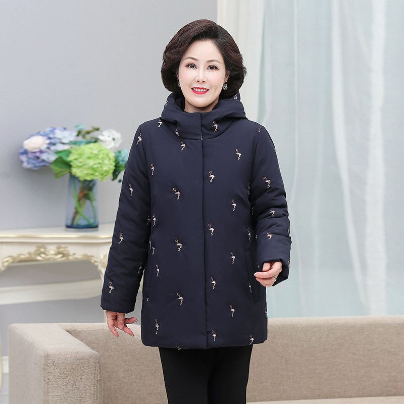 中老年大码女装羽绒棉衣服老人200 艾莉姿格中老年女装