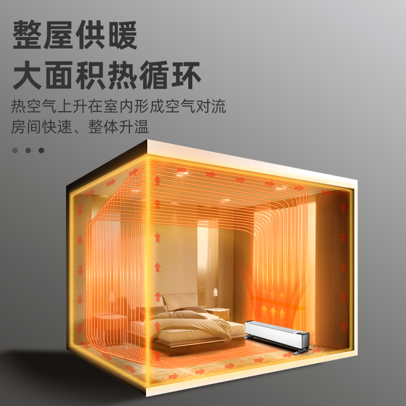 tcl小麦专卖店TCL踢脚线取暖器暖风机电暖气片节能省电家用大面积速热电暖神器2