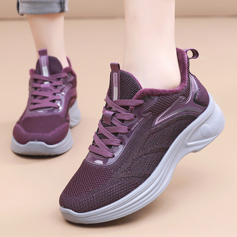 冬季加绒加厚保暖中老年妈妈鞋老北京布鞋女棉平底防滑奶奶运动鞋,淘宝优惠券,粉丝福利购,淘宝优惠卷