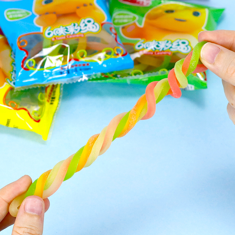 金稻谷彩绳软糖30包独立包装糖果创意儿童小零食幼儿园零食分享