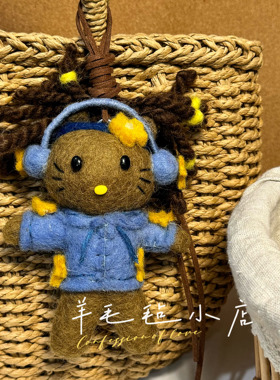 尼泊尔进口羊毛毡手工HelloKitty