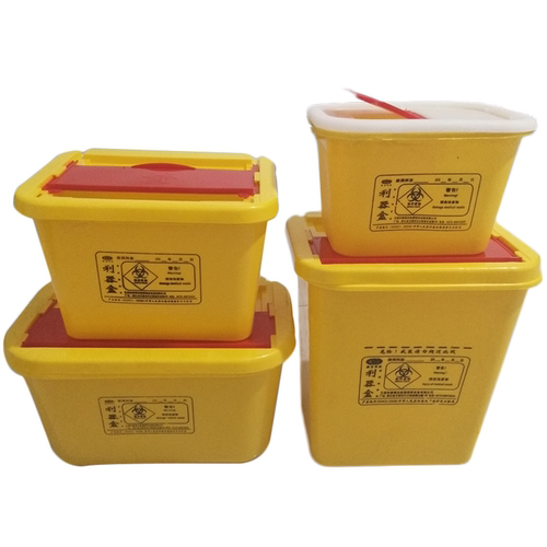 医用方形锐器盒塑料黄色利器盒针筒3医疗废物5垃圾桶8L10L15L免邮 - 图3