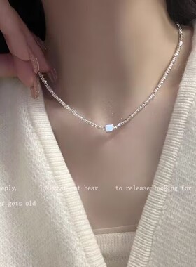 简约冷淡风ins小碎银子项链